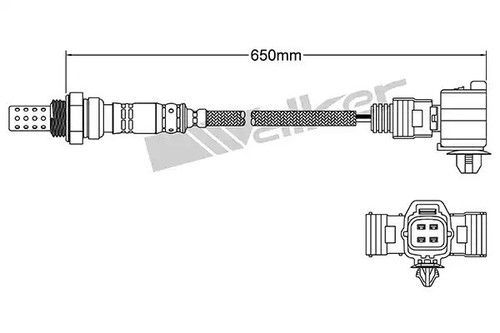 post-CAT Lambda Sensor WALKER PRODUCTS 250-24837 for Lexus RX 350 400h - Picture 2 of 2