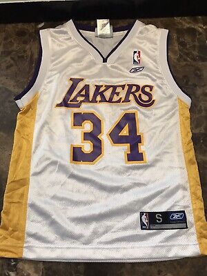 NBA LA Lakers Reebok Youth Small Shaquille O' Neal #34 Gold ...