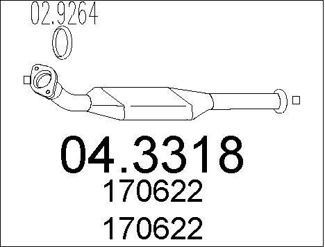 Catalyseur Peugeot 306 1.4 contre pollution et voyant moteur Partner 1.1