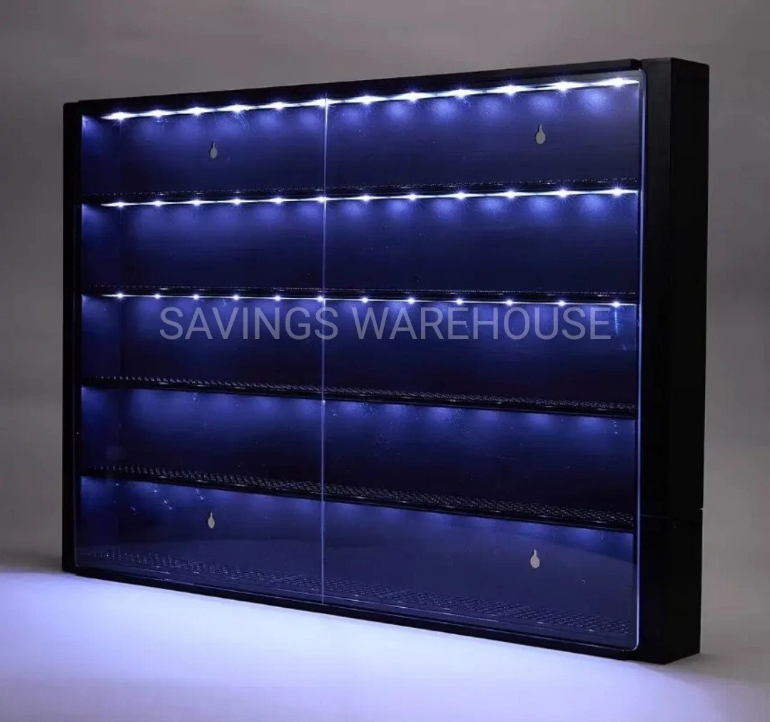 Guild Ball Display Case with LED Lighting Wall Mountable Miniature