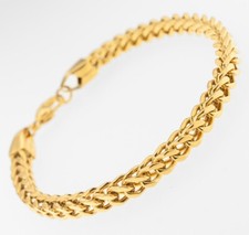 Bracciale Franco placcato oro 18kt braccialetto regalo gioielli uomo donna