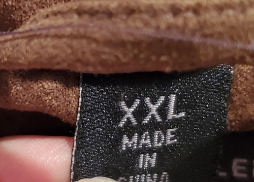 Chaqueta Abrigo CLAIRBORNE PATO Plumón Para Hombres XXL Imitación Gamuza Con Capucha Marrón Granero Rancho - Imagen 7 de 15