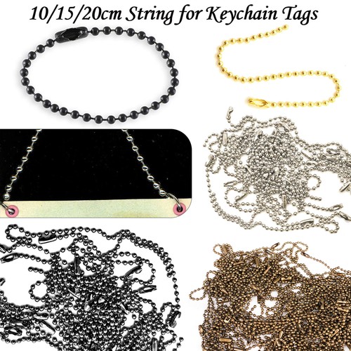 10/15/20cm Hang Tag Beaded Ball Chain Keychain Mobile Phone Cord Key