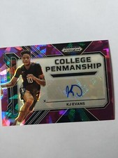 2023-24 Panini Prizm KJ Evans College Penmanship Purple Ice Rookie Auto /99