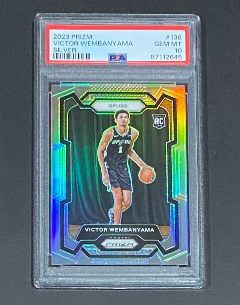 2023 PRIZM VICTOR WEMBANYAMA ROOKIE CARD SILVER PRIZM SP 2023 PRIZM VICTOR WEMBANYAMA ROOKIE CARD SILVER PRIZM SP