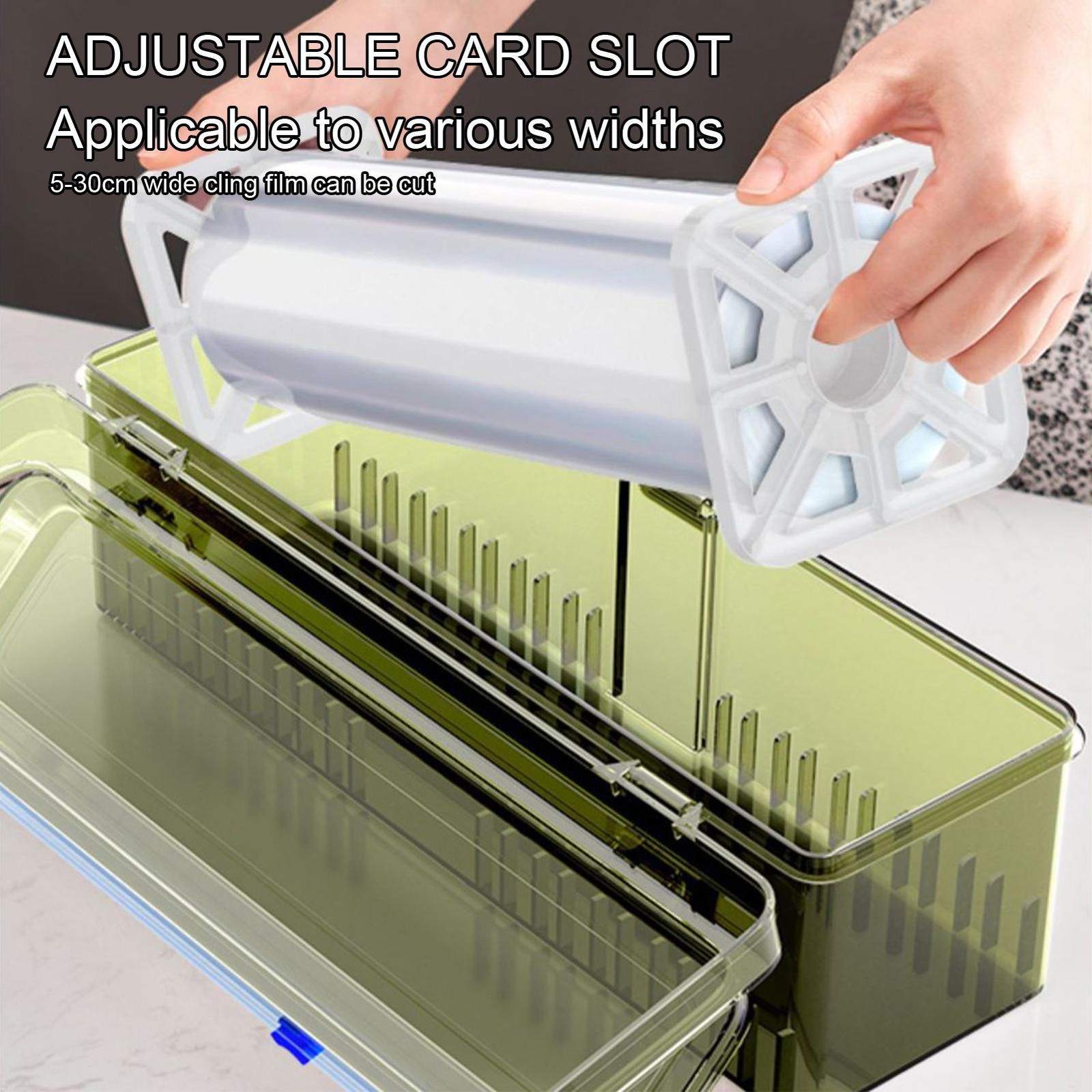 Cling Film Foil Cutter Dispenser ClingFilm Roll Holder Tool Food Wrap