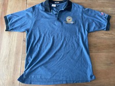Vintage Mens King Louie America Polo Shirt XLarge Union Made In USA Blue Golf