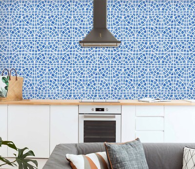 3D Blue Tiles Texture 25653NA Wallpaper Wall Murals Removable Wallpaper Fay