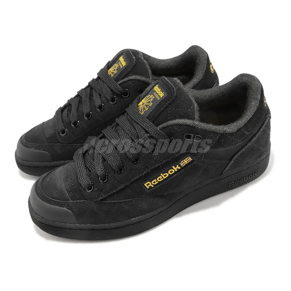 Reebok Club C Bulc Core Balck Team Yellow Men Casual Shoes Sneakers  100034265