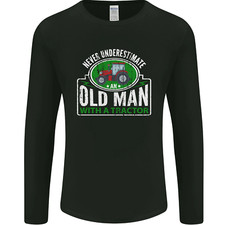 Vieux Homme Avec Tracteur Fermier Drôle Hommes T-Shirt