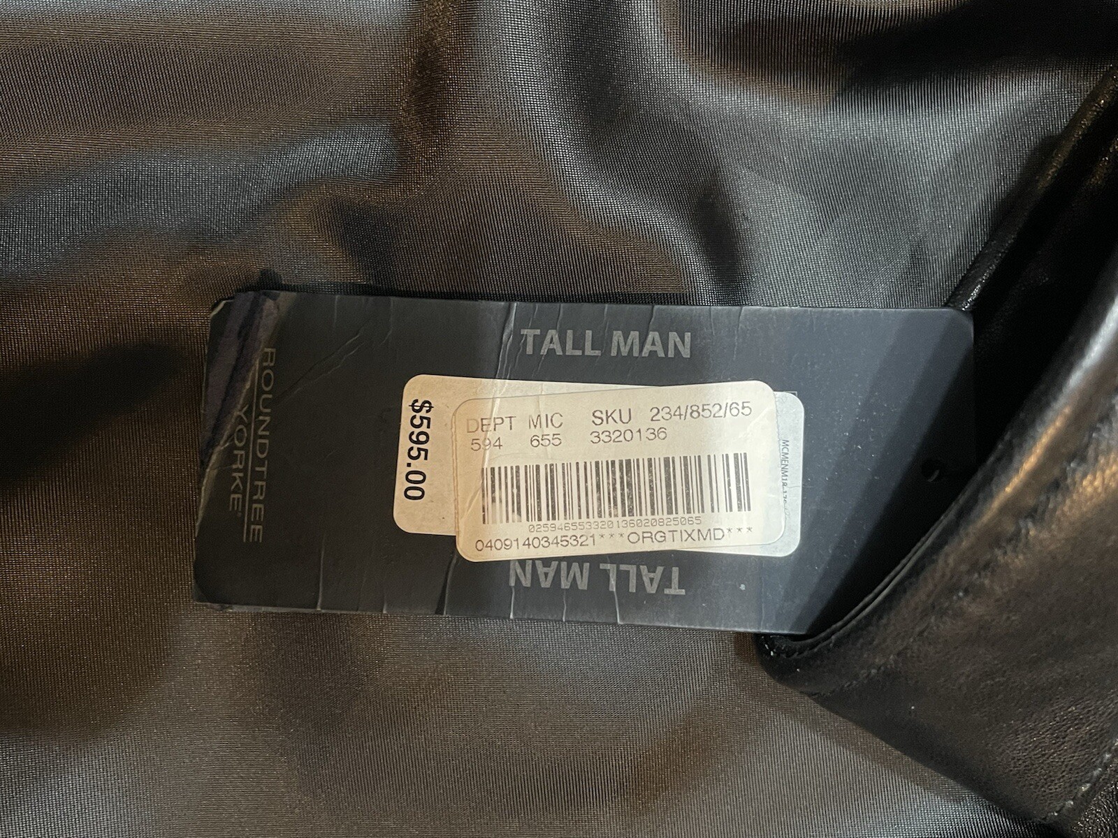 Leather Jacket (Premium - Lambskin) BLACK Men’s  Roundtree  & York,  SIZE 2XT image 6