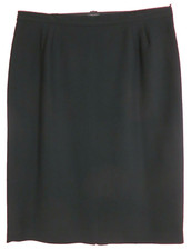 SK18230- AUGUST MAX Women's Polyester Pencil Skirt Midi Solid Black Size 22P