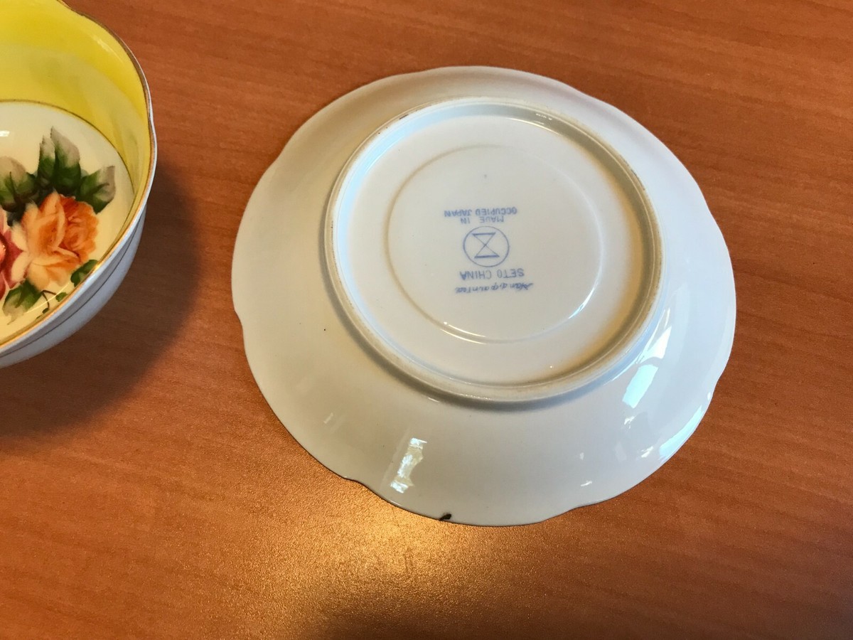VTG SETO China Tea Cup & Saucer Set Occupied Japan Floral