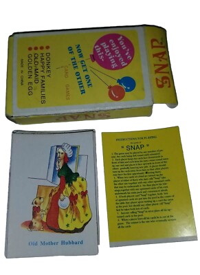 Snap Card Game.  Small Cards for Small Hands.  Mini Deck