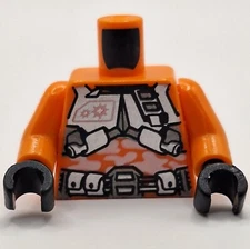 Lego Minifigure Exo-Force Ryo Silver Armor Orange Torso 973pb0463c01
