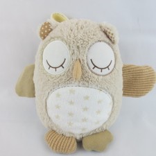 CLOUD B Plush Nighty Night Owl Soothing Sounds Baby Crib Travel Toy Sensor 14"