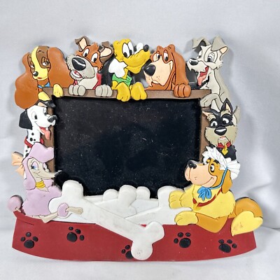 Disney Parks Magnetic Photo Frame I Love My Dog Pluto Lady 101 Dalmatians S10
