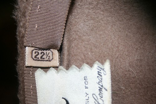VTG SELENE Brown WOOL Hat Cap Cloche Italy DOWA 7 1/2 Marshall Field & Co. - Picture 10 of 10