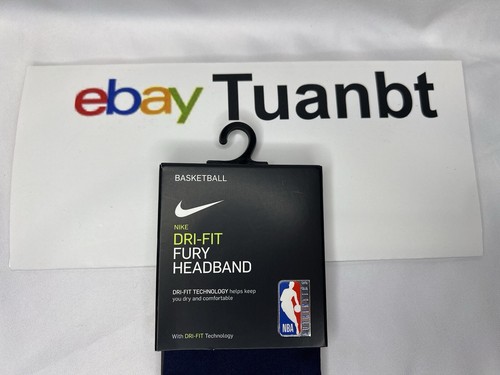 BRAND NEW Nike Fury Headband Authentic Adult NBA Navy Blue Dri-Fit Basketball