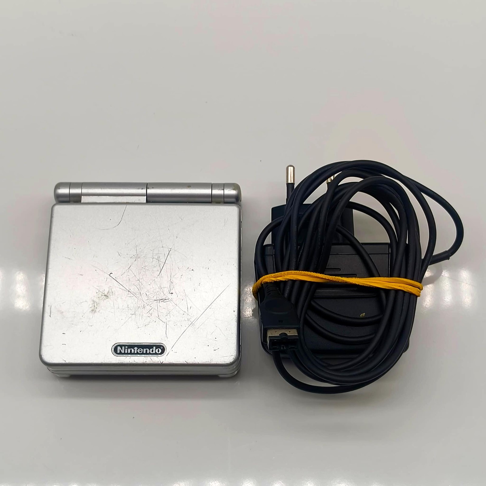 CONSOLE NINTENDO GBA GAME BOY ADVANCE SP AGS-001 SILVER ARGENTO - USATO TESTATO