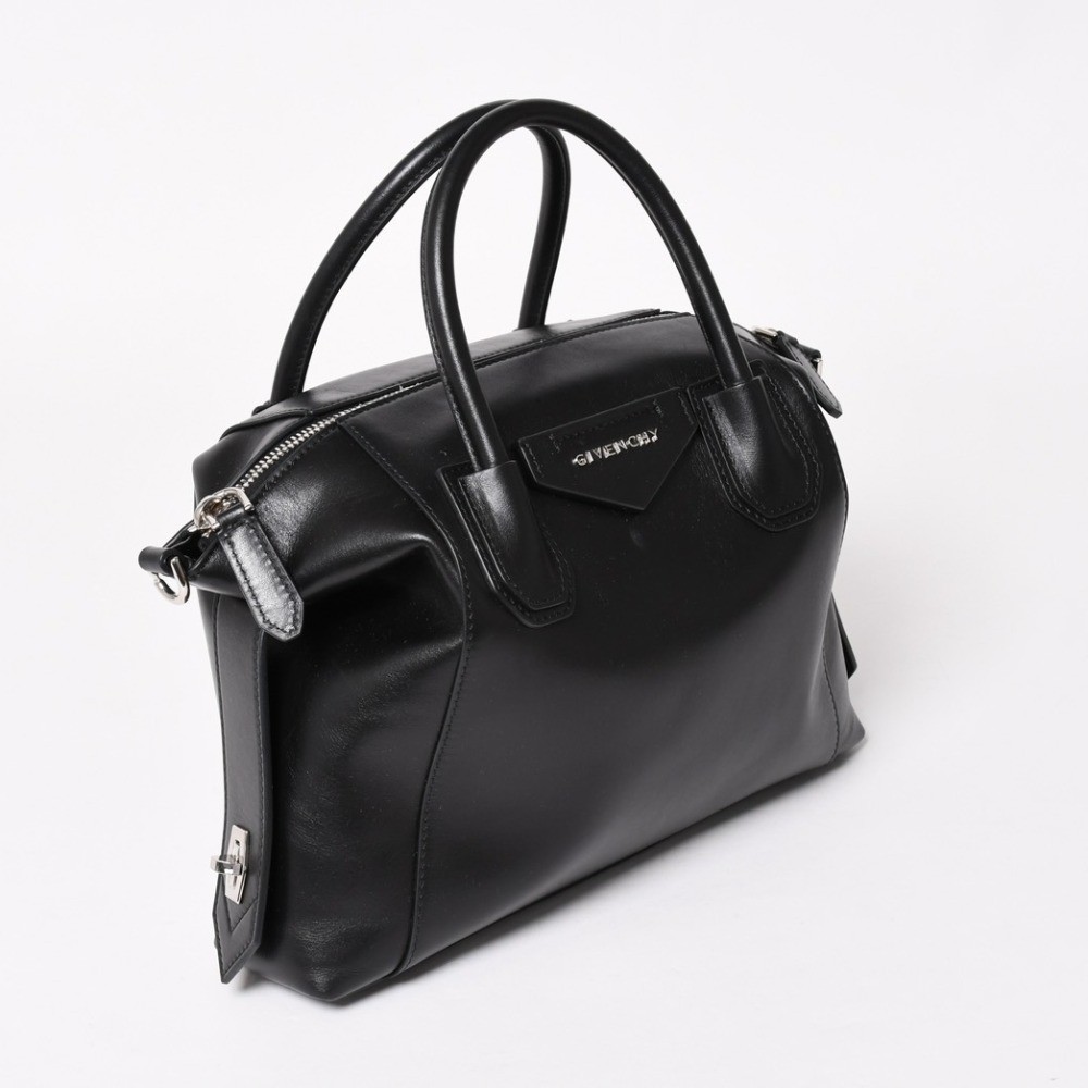 GIVENCHY Antigona Soft Small Bag Black Leather Vintage Authentic Rare image 3