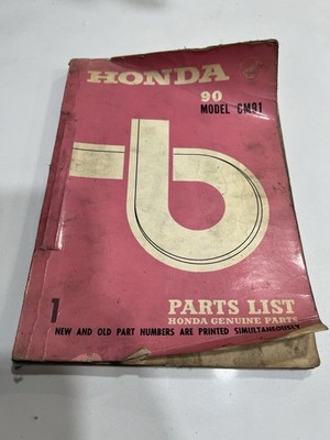 HONDA C90 Model CM91 Genuine Vintage 60s Bike Parts List Catalog Manual