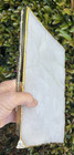 india ANTHROPOLOGIE 11" X 6 1/4" GILDED WHITE AGATE QUARTZ CHEESE PLATTER tray — photo 9