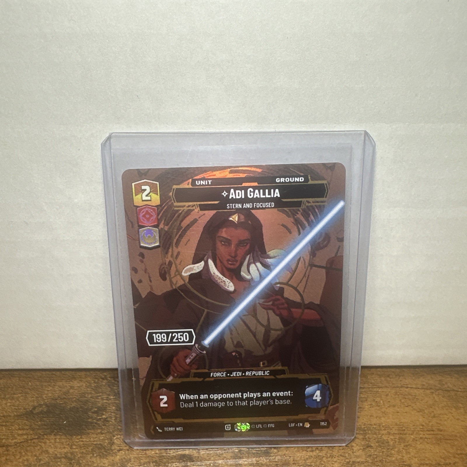 Star Wars Unlimited Adi Gallia Serialized #1152 Legends of The Force 199/250