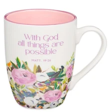 Christian Art Gifts Inspirational Ceramic Coffee & Tea Scripture Mug for Wome...