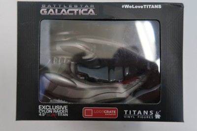 Titans Battlestar Galactica Cylon Raider 4.5'' ScarTitan Loot Crate Vinyl - NEW