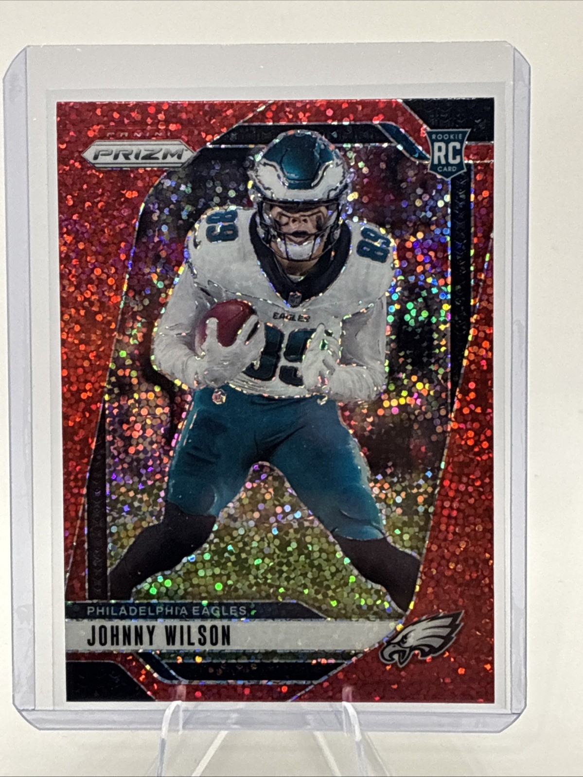2024 Panini Prizm - Rookies Johnny Wilson #355 Red Sparkle Prizm (RC)