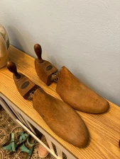Pair Of Antique/Vintage "Saxone" Shoe Trees/Shoe Stretchers - Marked With Plaque