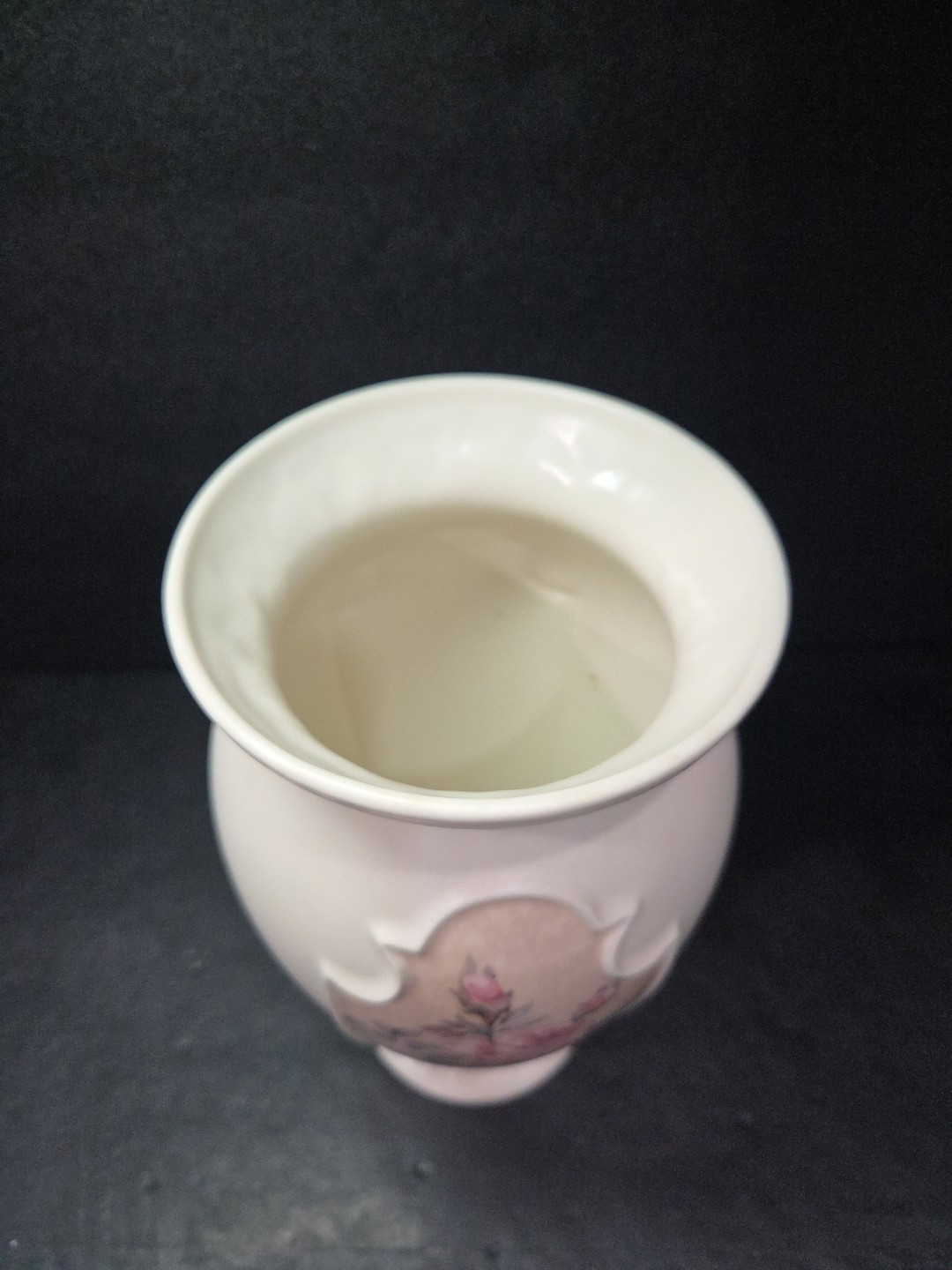 FTD Embossed Pink Roses Floral Vase, 9.5" Ceramic Flower Pot, Cottagecore Decor