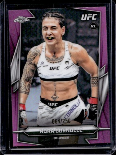 2026 Topps Chrome UFC Nora Cornolle RC Pink Refractor Rookie #/250