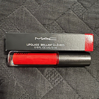 M·A·C Lipglass Ruby Woo 328 Red Shine Liquid Lip Gloss 0.10 fl oz
