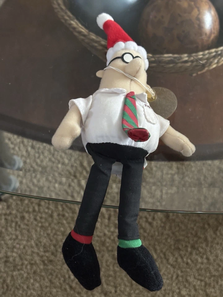 Gund 8,5 Zoll Dilbert Weihnachten Plüsch Santa Saug Zuckerstangen in Tasche