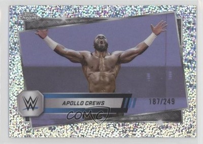 2025 Topps Chrome WWE Speckle Refractor 187/249 Apollo Crews #114 ob9