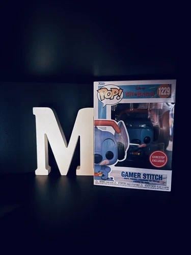 Funko POP! Disney Lilo & Stitch Gamer Stitch #1229 GameStop Exclusive Box Issue