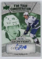 2023 Upper Deck Ovation For Your Consideration Green 20/25 Cole McWard Auto 0cv