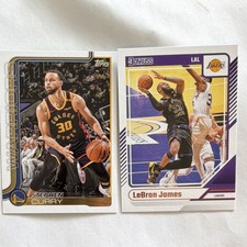 ‼️- 2 CARDS 2025 STEPH CURRY WARRIORS, LEBRON JAMES LAKERS NBA‼️