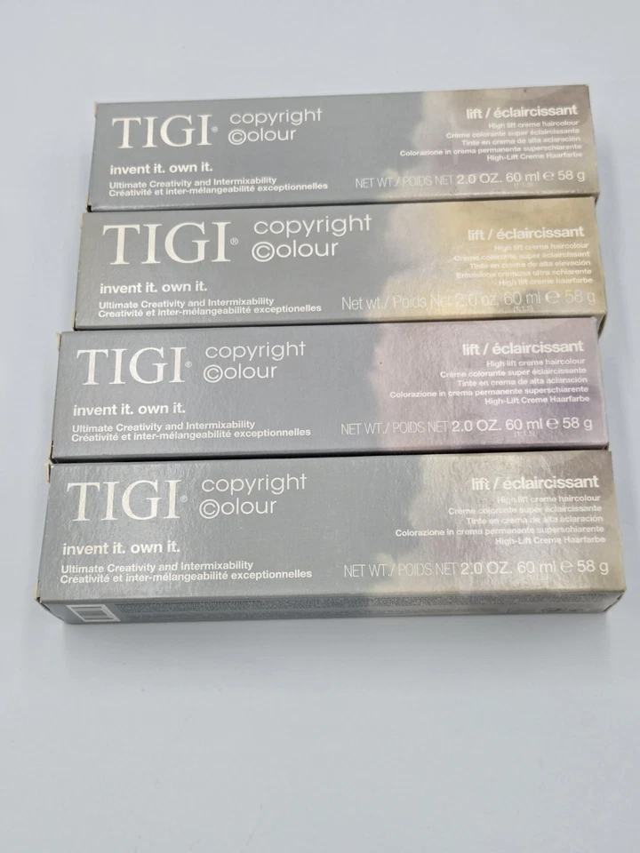 TIGI Copyright 2 OZ Lote de cuatro (2) 100/88 (1) 100/21, (1) 100/0 de elevación de color Foto 2 de 4