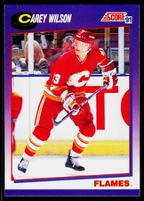 Carey Wilson, 1991-92 Score American, #227, Calgary Flames,