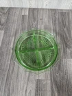 Vintage Depression Glass Divided (4 compartment) Relish/Nut Dish  Bowl Green