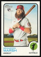 2022 Topps Heritage Team Name Color Swap Variation Brandon Marsh #176 Angels