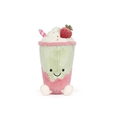 J ellycat Shanghai Exclusive Berrity Latte (Strawberry Matcha Latte). BNWT