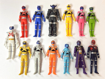 BANDAI Power Rangers Uchu Sentai Kyuranger Soft Vinyl Figure 13p Set 6.7inch Jp