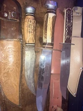 Lot Of 3 Old VTG Original Bowie Knife 472 Edge Mark Solingen Germany 22-507