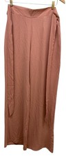 Windsor Pants Women’s Medium Orange Wide Leg Textured Tie Front Sheer  Tem