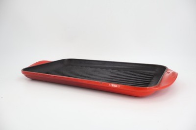 Le Creuset Extra Large Rectangular Cast Iron Grill Pan Cerise Red