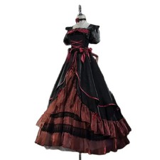Lolita Flight Diary Dark Gothic Lolita Big Long Dresses Flower Princess Birthday